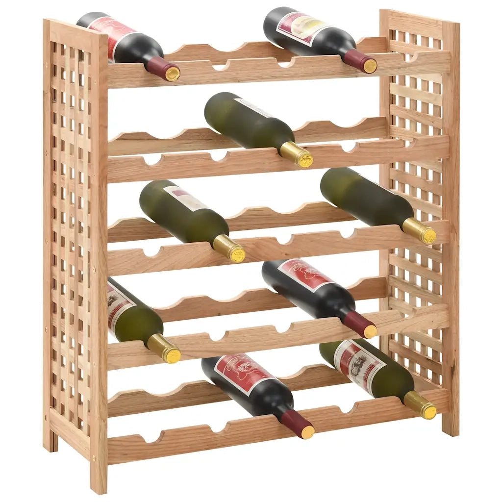 Portavini da 25 Bottiglie in Massello di Noce 63x25x73 cm CFW1862656
