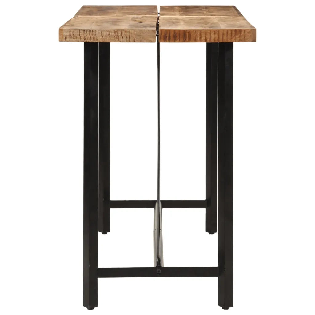 Tavolino da Bar 150x70x107 cm Legno Massello di Mango e Ferro