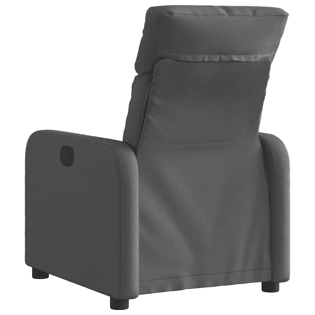 Poltrona | Sedia Relax Elettrica Reclinabile Grigio Scuro in Tessuto
