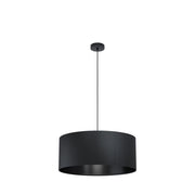 Lampadario Moderno Maserlo 1 Luce Acciaio Nero