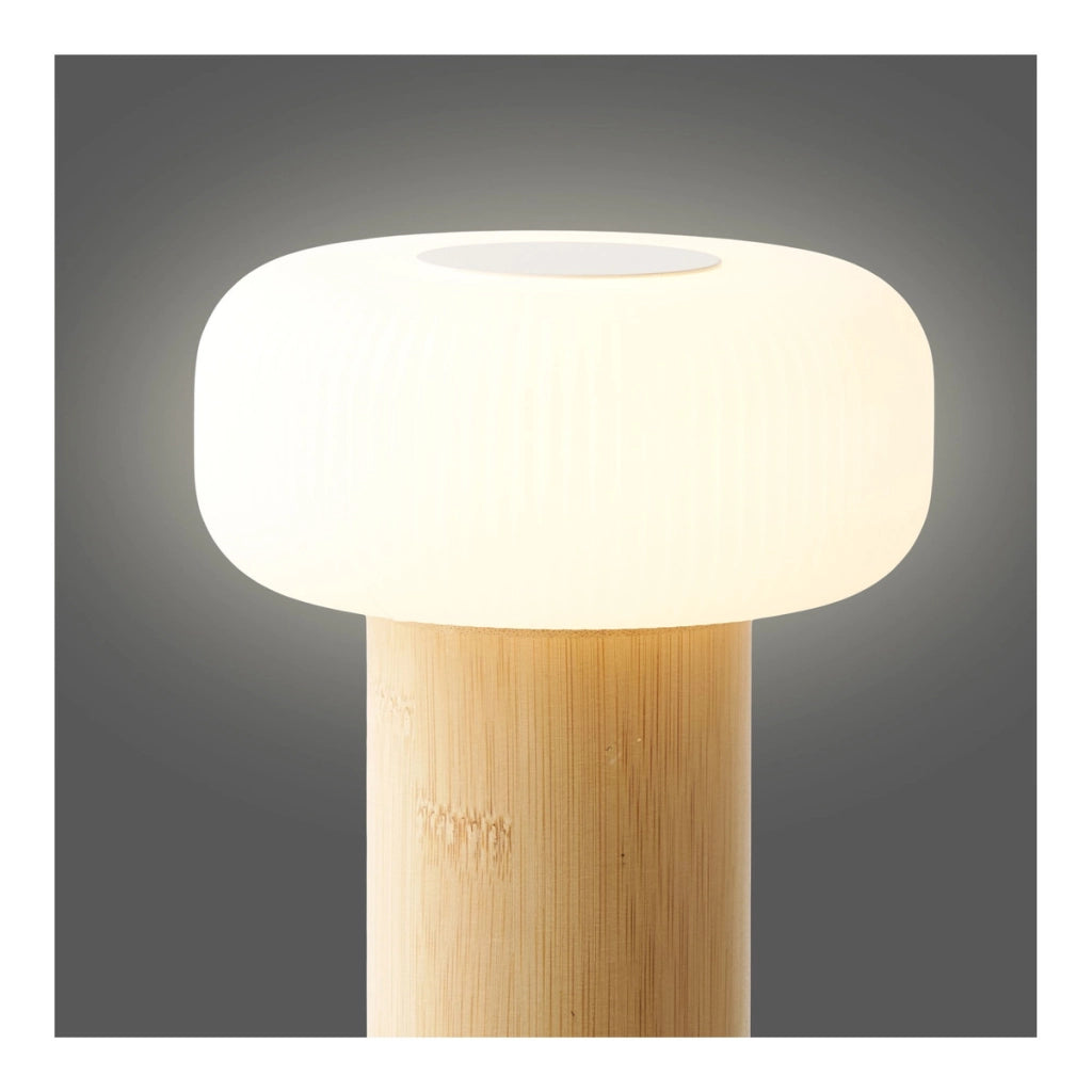 Lampada da Tavolo Stafford, Marrone, Bamboo, 13,5x13,5x18 cm