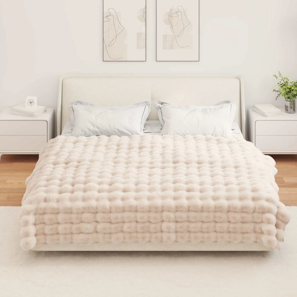 Coperta antiscivolo in sintetica di coniglio Olite 4 pcs Beige 42021790