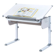 Cardeto, Scrivania Materiale Piano in Metallo, 110x55x68h cm Bianco Bianco