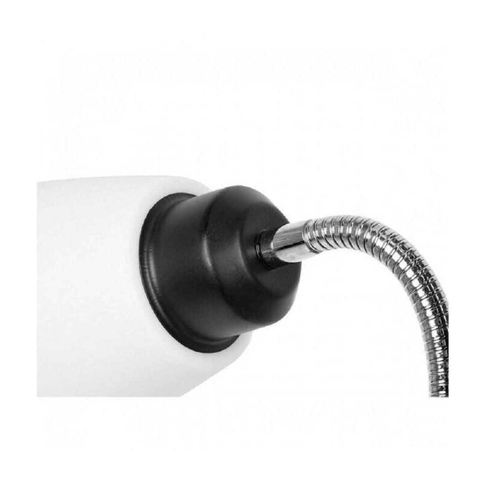 Trade Shop - Lampada Piantana Da Terra 180cm 2 Bracci Paralume Luce Orientabile Casa Ufficio - Nero