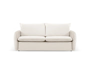 Cosmopolitan Design - Divano convertibile "Vienna" 3 posti in velluto beige chiaro 