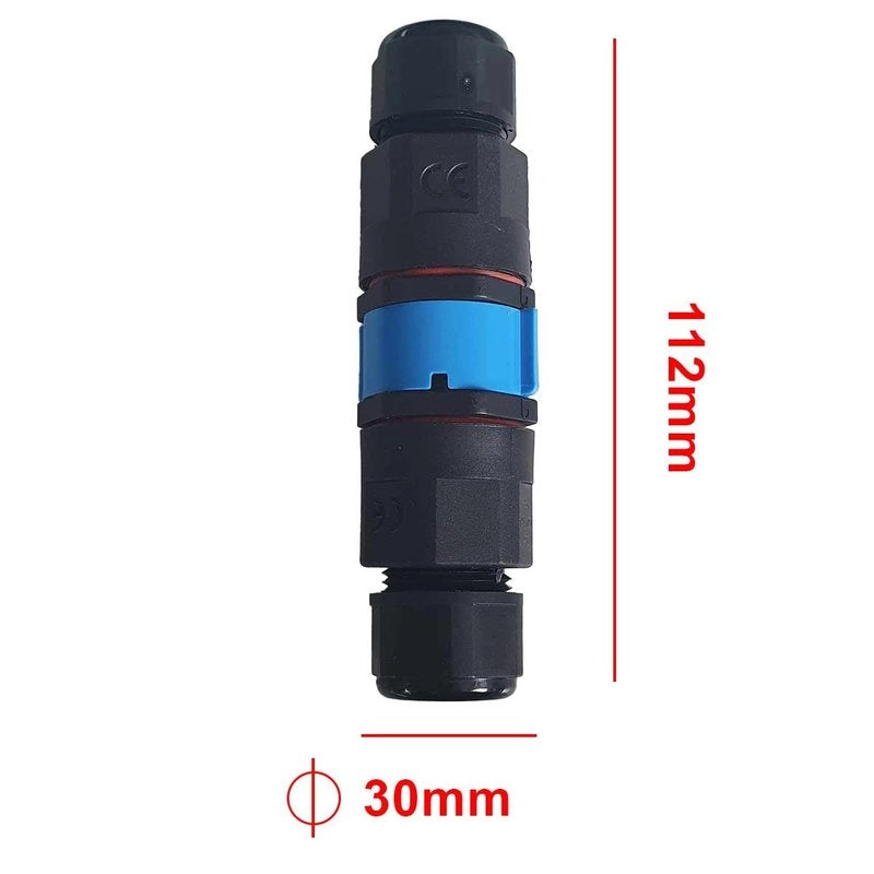 2 Connettori Veloce IP68 Forma I Manicotto Collegamento Cavo Esterno 5P 112x30mm