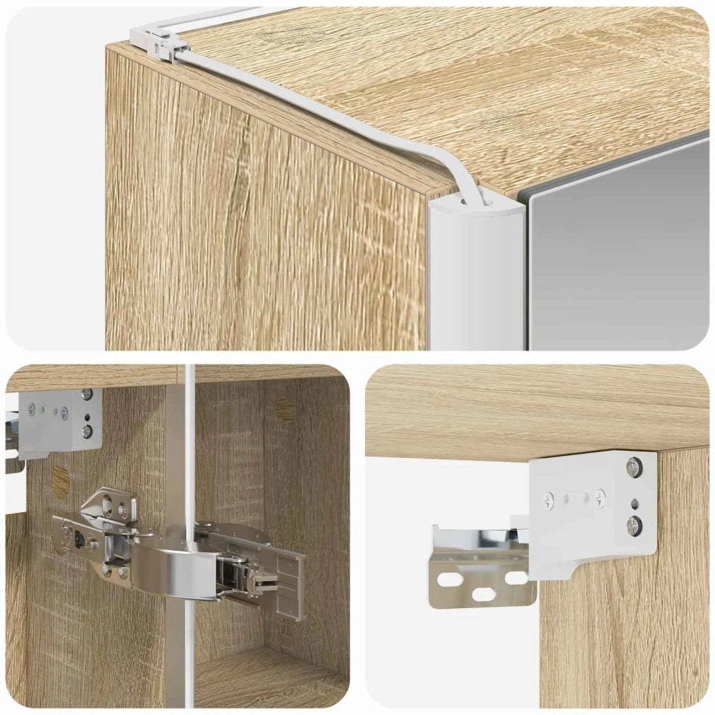 Mobiletto per specchio da bagno Rovere Sonoma