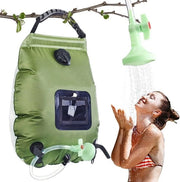 Doccia solare da campeggio - Doccia portatile - 20 L - Ripiegabile - Con testa doccia e tubi - Adatto per escursioni all'aperto, arrampicata, campeggio