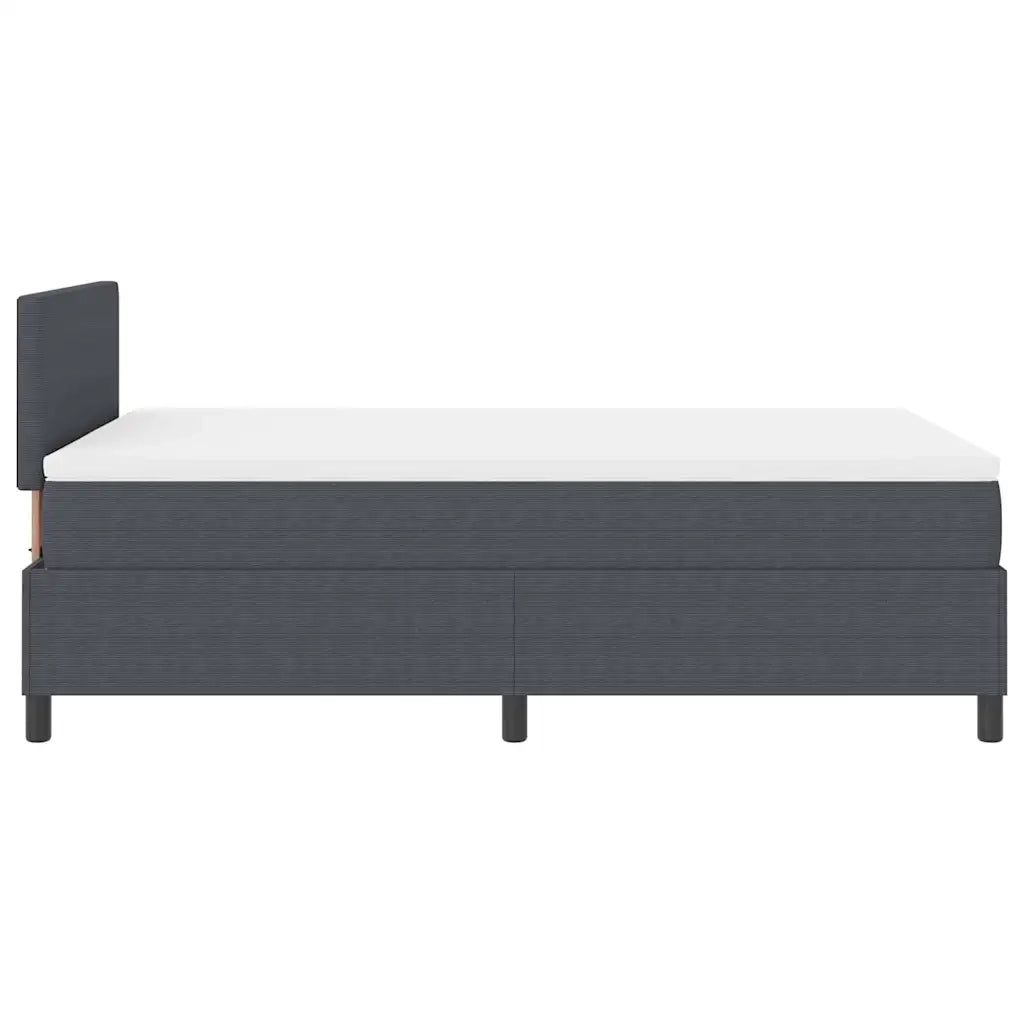 Letto a molle con testiera Grigio Scuro e Bianco 120 x 200 cm 3337508