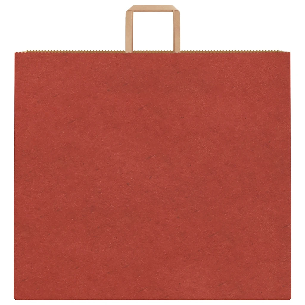 Sacchetti di Carta 250 pz con Manici Rossi 54x15x49 cm 4101990