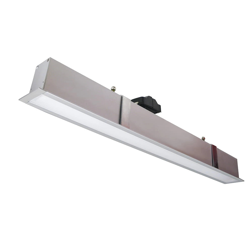 Italux Metrum lampada industriale lineare T5 90cm argento