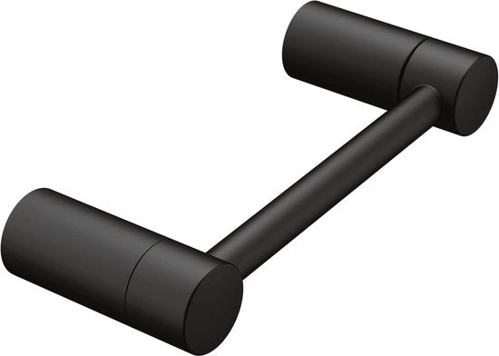 Tappeto rotante allineabile in mattoncini neri con doppia staffa, supporto per carta igienica per bagno YB0408BL