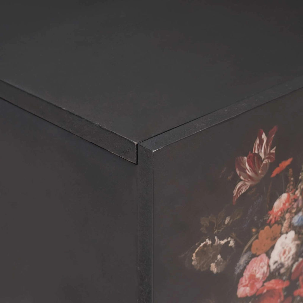 Mobiletto moderno con 2 ante 105 x 33,5 x 46 cm in legno massello di mango multicolore 02_0057856