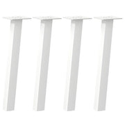Set di 4 gambe per tavolino da caffè modernizzate da 42 cm con cuscinetti antigraffio in acciaio bianco 02_0056786