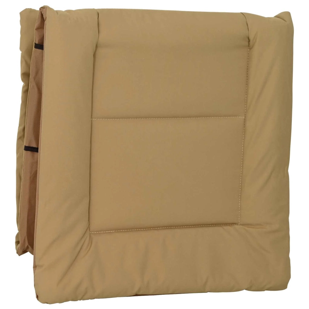 Lettino prendisole pieghevole con cuscino 2 pz Beige 42032386