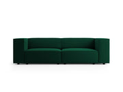 Cosmopolitan Design - Divano "Arendal" 3 posti in velluto verde bottiglia 