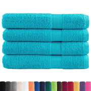 Asciugamani Premium SOLUND 4 pz | Teli per bagno Turchese 100x200cm 600 g/m2