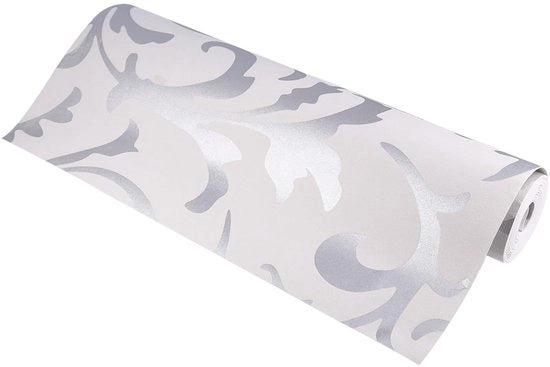 Veloce Tappeto Luxe Geëmbosseerd - Veloce Tappeto - Impermeabile - Disegno Foglia - Antibatterico - 0,53m x 10m - Decorazione Per Parete