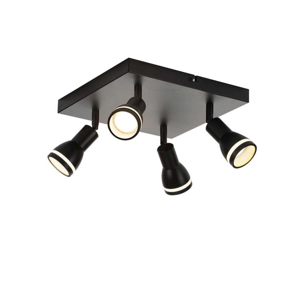 ZMH Faretto da soffitto moderni 4 luci GU10 metallo per bancone ristorante