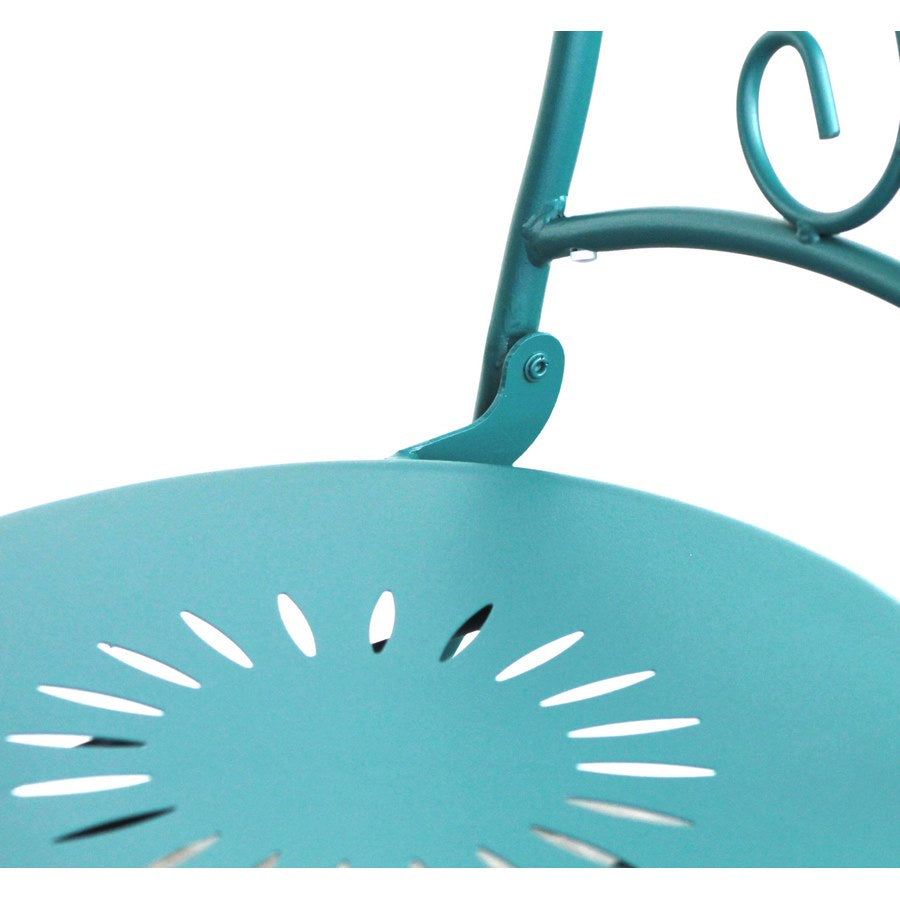 Set Tavolino e 2 Sedie Pieghevoli da Giardino Deco Turchese