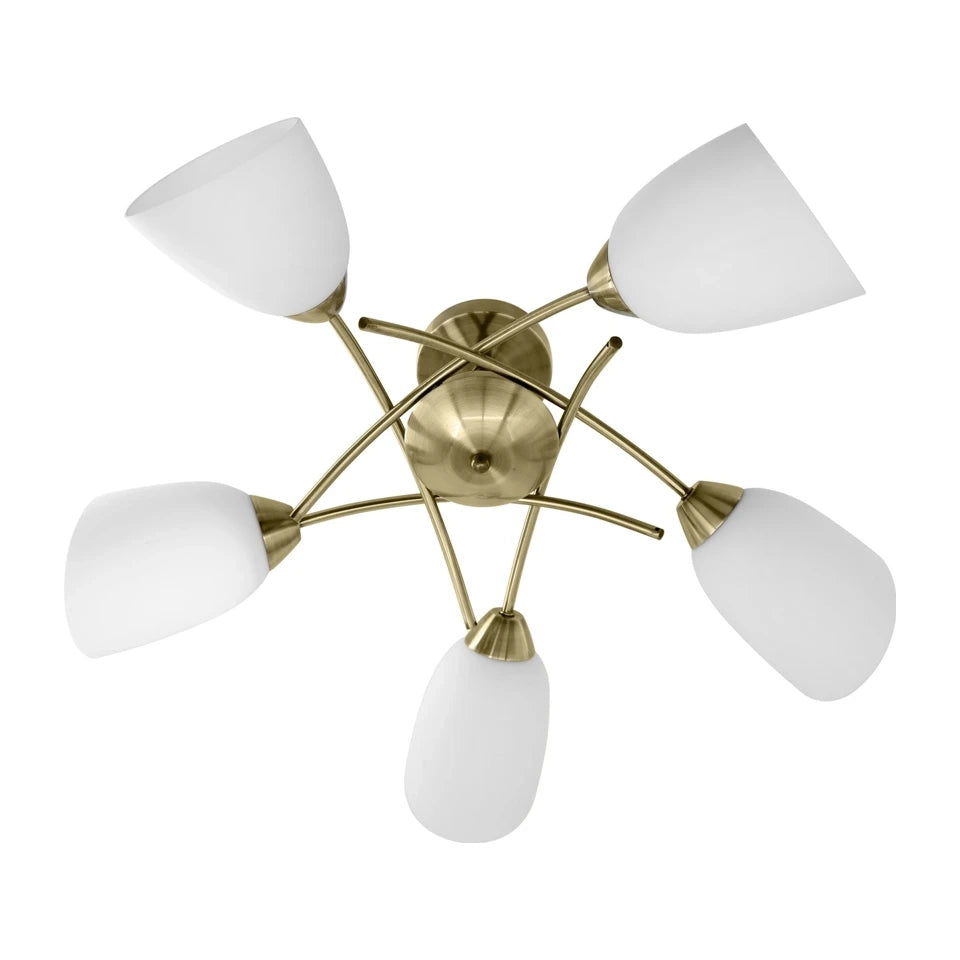 Lampadario a soffitto classico a sospensione Activejet NIKITA Patina 5xE27 per soggiorno