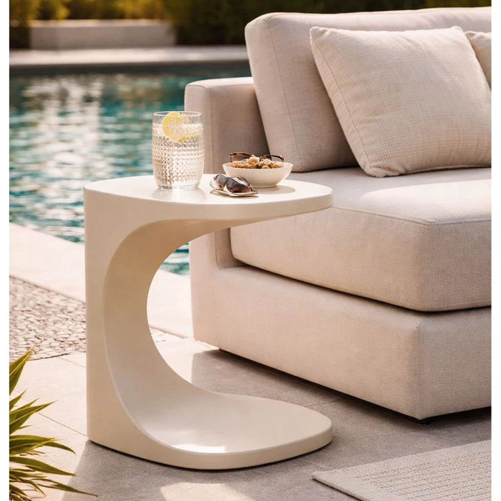 Tavolino VKH1091, Bianco, Plastica, 42x42x52 cm