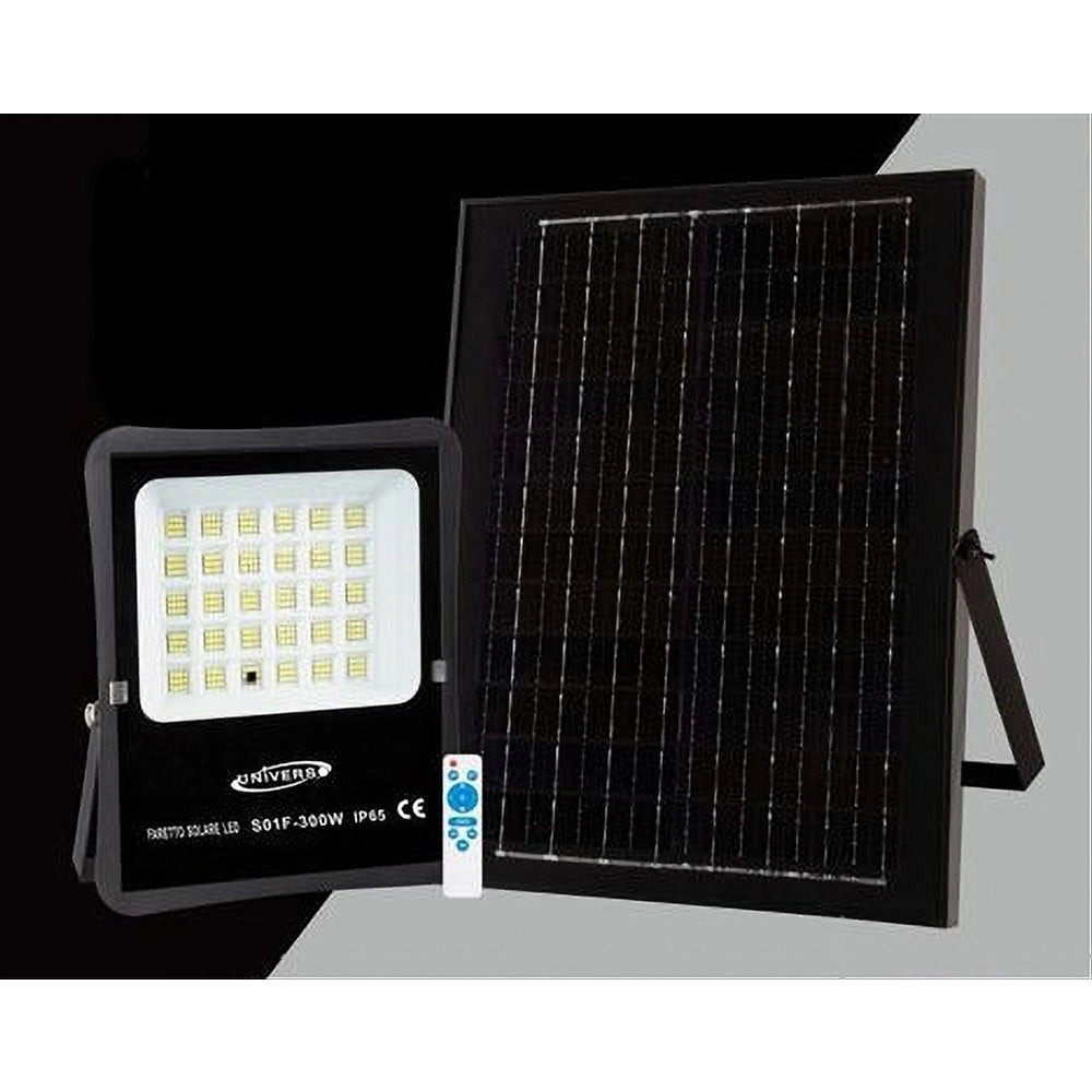 Trade Shop - Faretto Faro Led Solare 300w Telecomando Ip65 Luce Bianca Fredda 6500k S01f-300w -