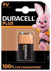 Blister 1 batteria 9V DURACELL plus alcalina 6LR61