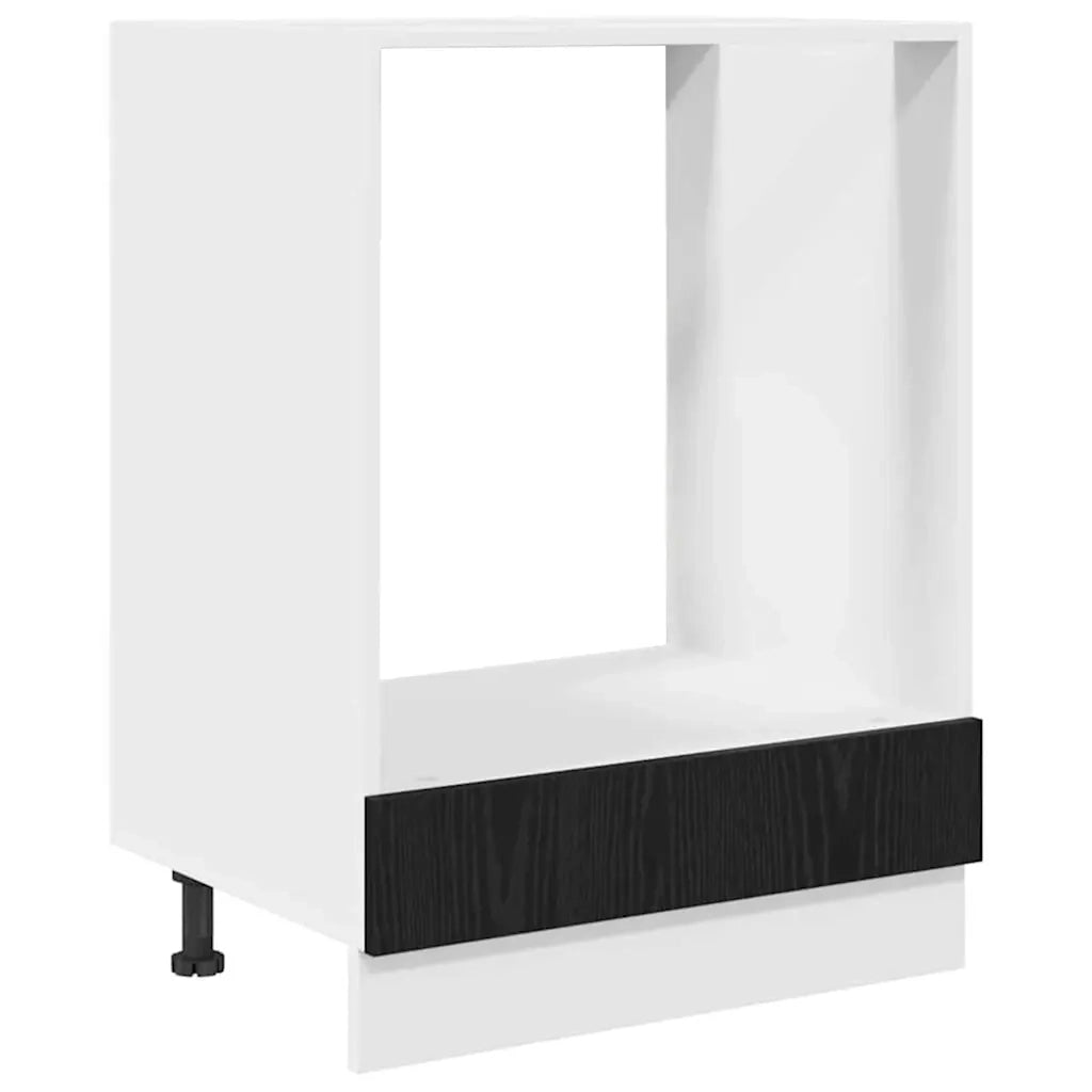 vidaXL Armadio per forno Rovere nero 60 x 46 x 81.5 cm