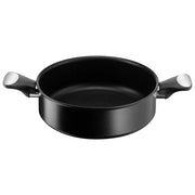 Lagostina 010271040132 Unlimited Padella Antiaderente a 6 Strati con Tecnologia Thermo-Signal e Fondo Universale per Induzione 24 cm colore Nero