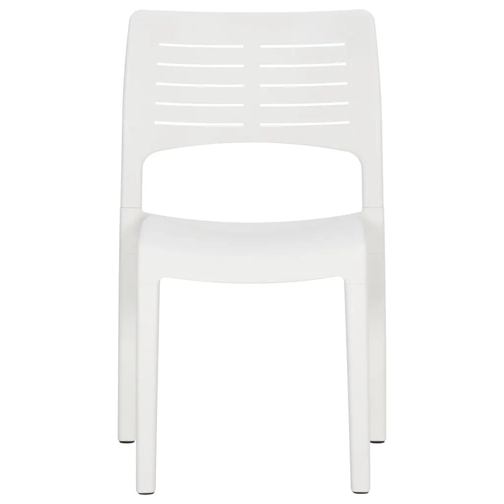 Sedie da Giardino 2 pz in Polipropilene Bianco 317729