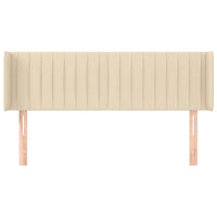 Testiera ad Orecchio Crema 147x16x78/88 cm in Tessuto