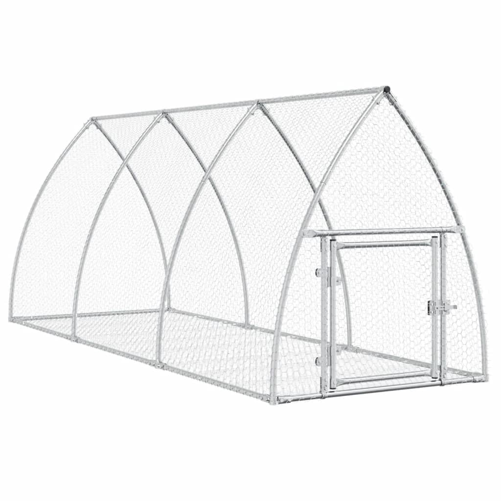 Gabbia per conigli in argento 300 x 105 x 120 cm in acciaio zincato argento 02_0041696