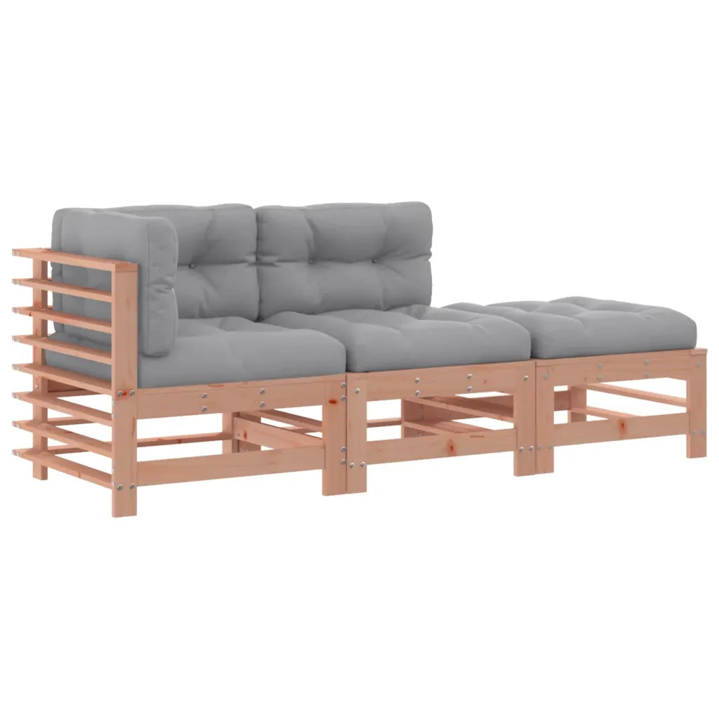Set Divani Giardino 3pz con Cuscini Legno Massello di Douglascod mxl 76510