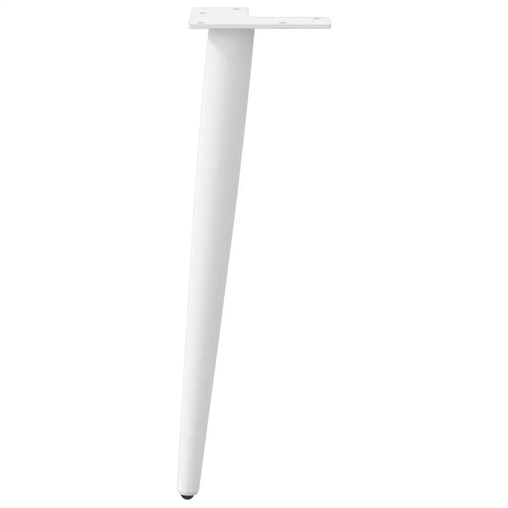 Gambe per Tavolino da Caffè Forma Conica 4 pz Bianche 42-43 cm Acciaio 4012513