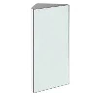 Armadietto Angolare Bagno in Acciaio Anta a Specchio Chiusura Magnetica 3 Ripiani Salvaspazio 60x30x18.4cm