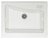 Mobile Lavatoio 63x50x87 cm 2 Ante Asse in Legno Montegrappa Acqua Marella Bianco Lucido