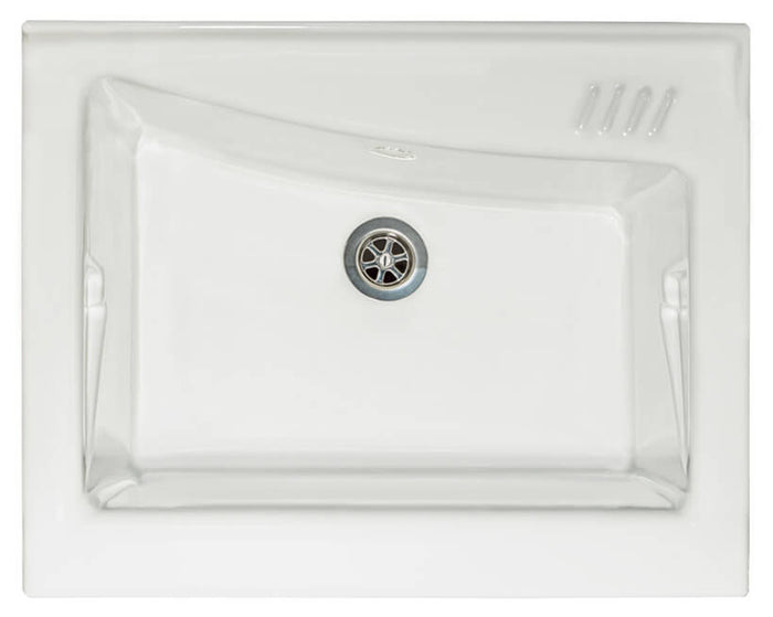 Mobile Lavatoio 63x50x87 cm 2 Ante Asse in Legno Montegrappa Acqua Marella Bianco Lucido