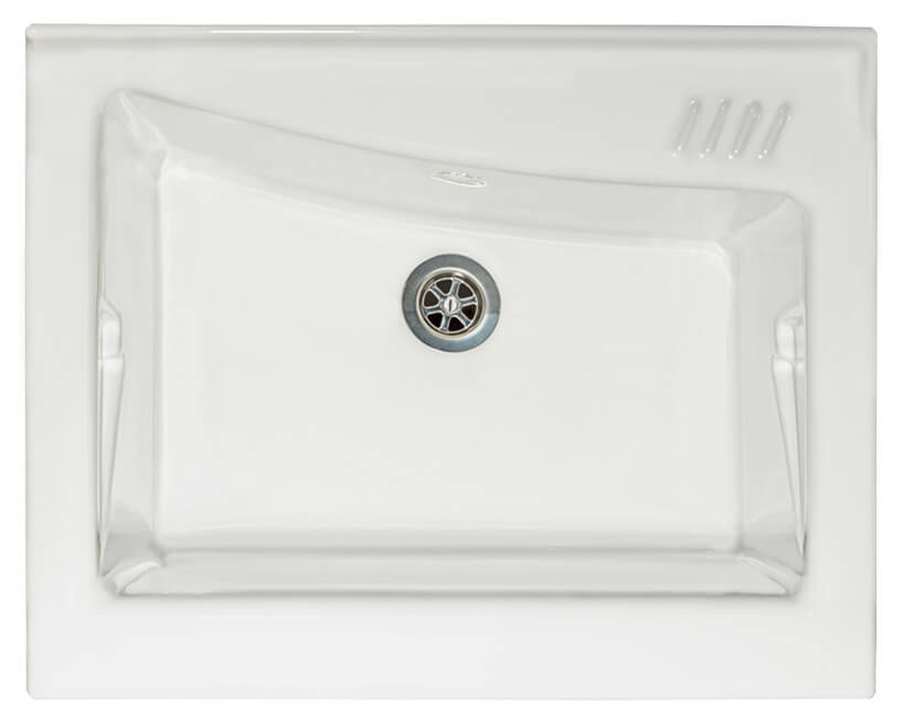 Mobile Lavatoio 63x50x87 cm 2 Ante Asse in Legno Montegrappa Acqua Marella Bianco Lucido