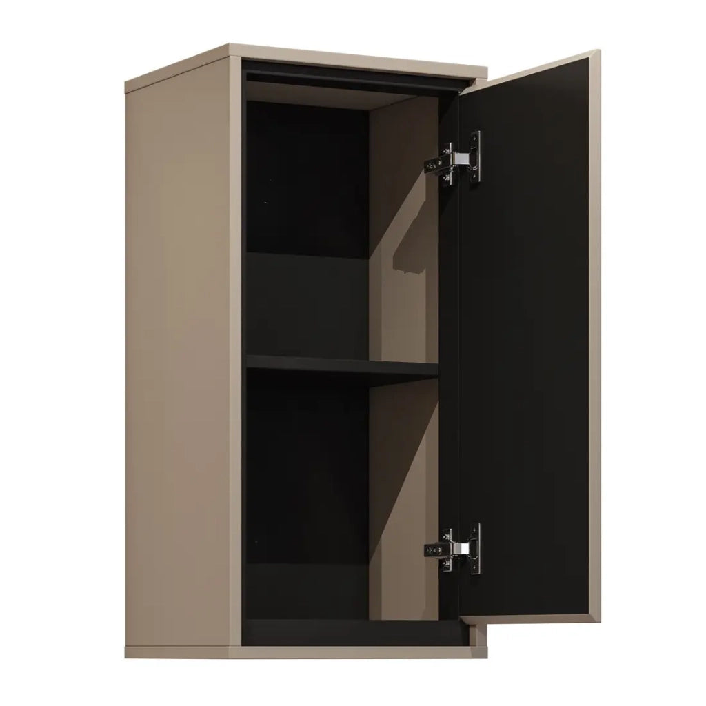 Mobile sospeso da bagno collezione GOBI colore marrone.