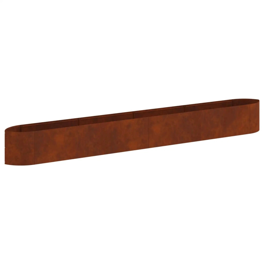 Letto rialzato da giardino Acciaio Corten 380 x 40 x 40 cm 8011739