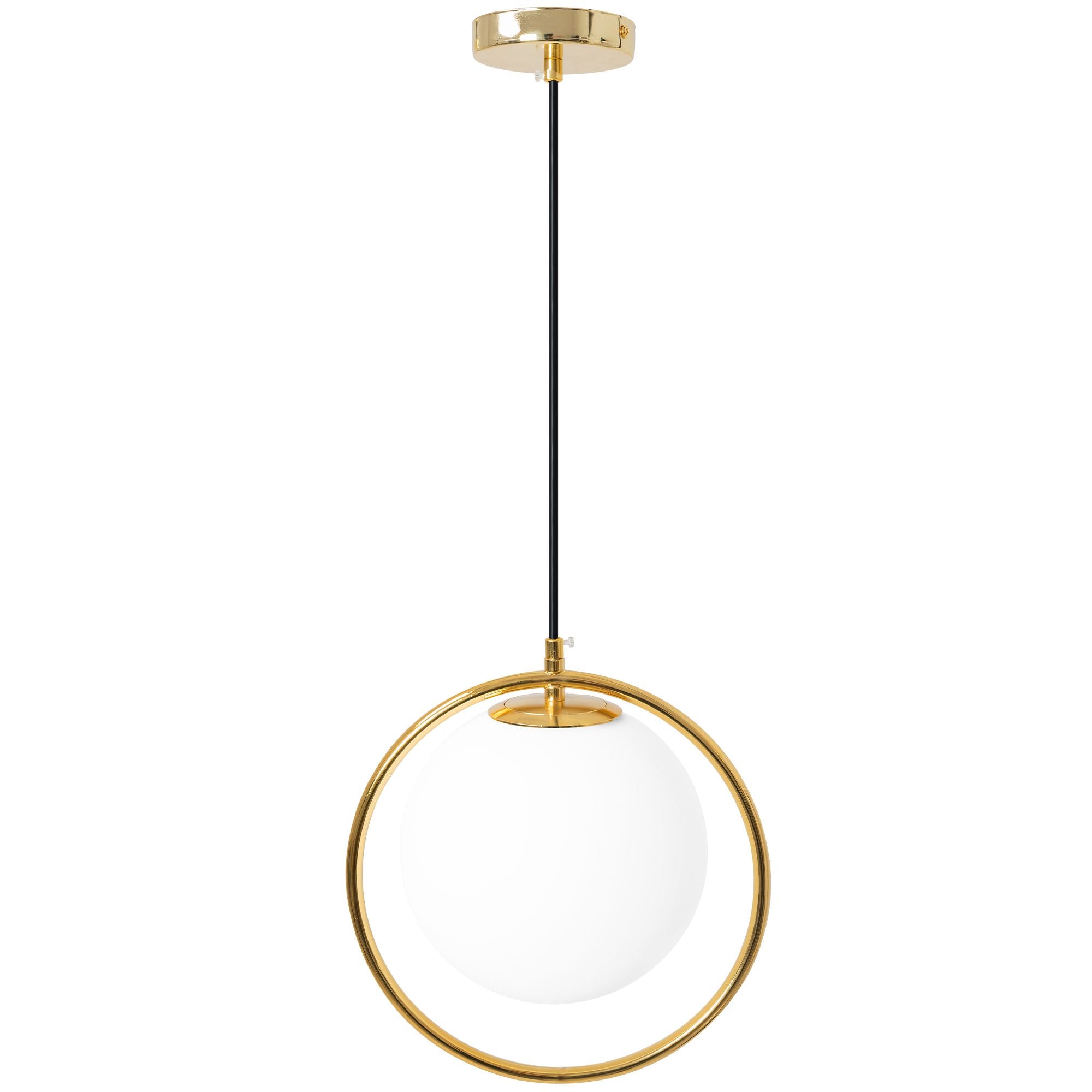 Lampada Da Soffitto Pensile Di Vetro Palla Oro Bianco Oro APP430-1CP