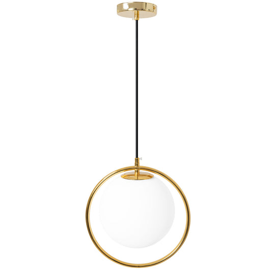Lampada Da Soffitto Pensile Di Vetro Palla Oro Bianco Oro APP430-1CP