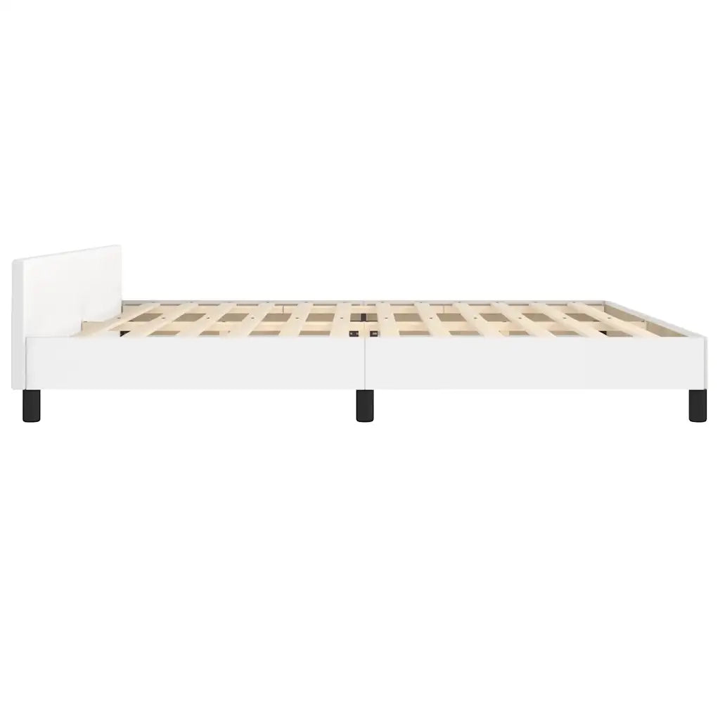 Giroletto con Testiera senza Materasso-Struttura Letto Bianco 200x200 cm 699017