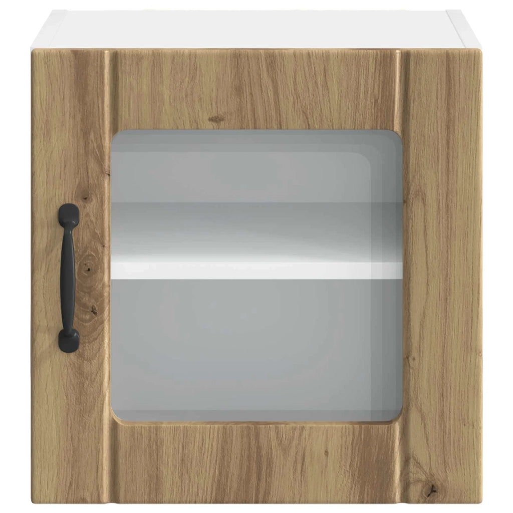 Mobile in vetro da parete LUCCA 2 pcs Rovere Artigianale