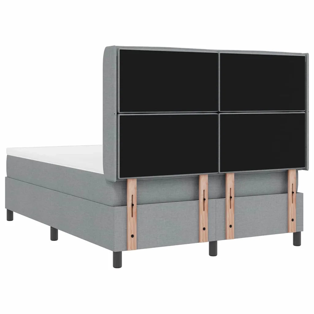 Letto a Sorgente LED Grigio chiaro 140 x 200 cm Tessuto 3343441