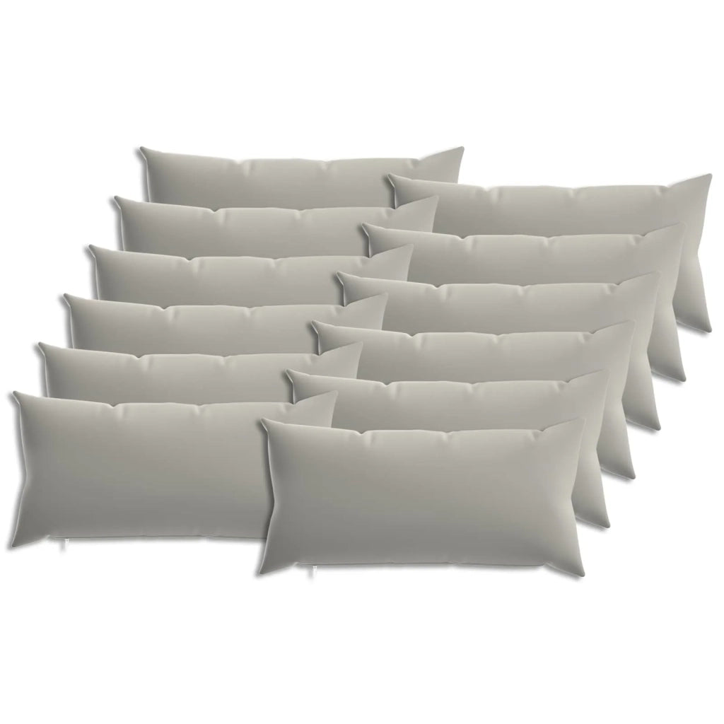 Federa 12 pcs HEERLEN Grigio 40 x 80 cm Poliestere 910029