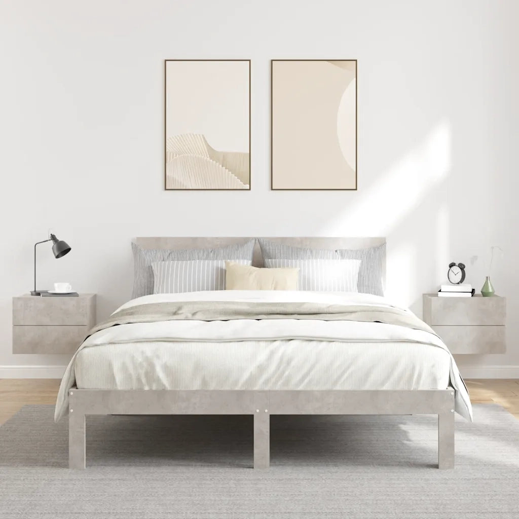 Comodini 2 pz Grigio Cemento 40x30x30 cm in Legno Multistrato 801062