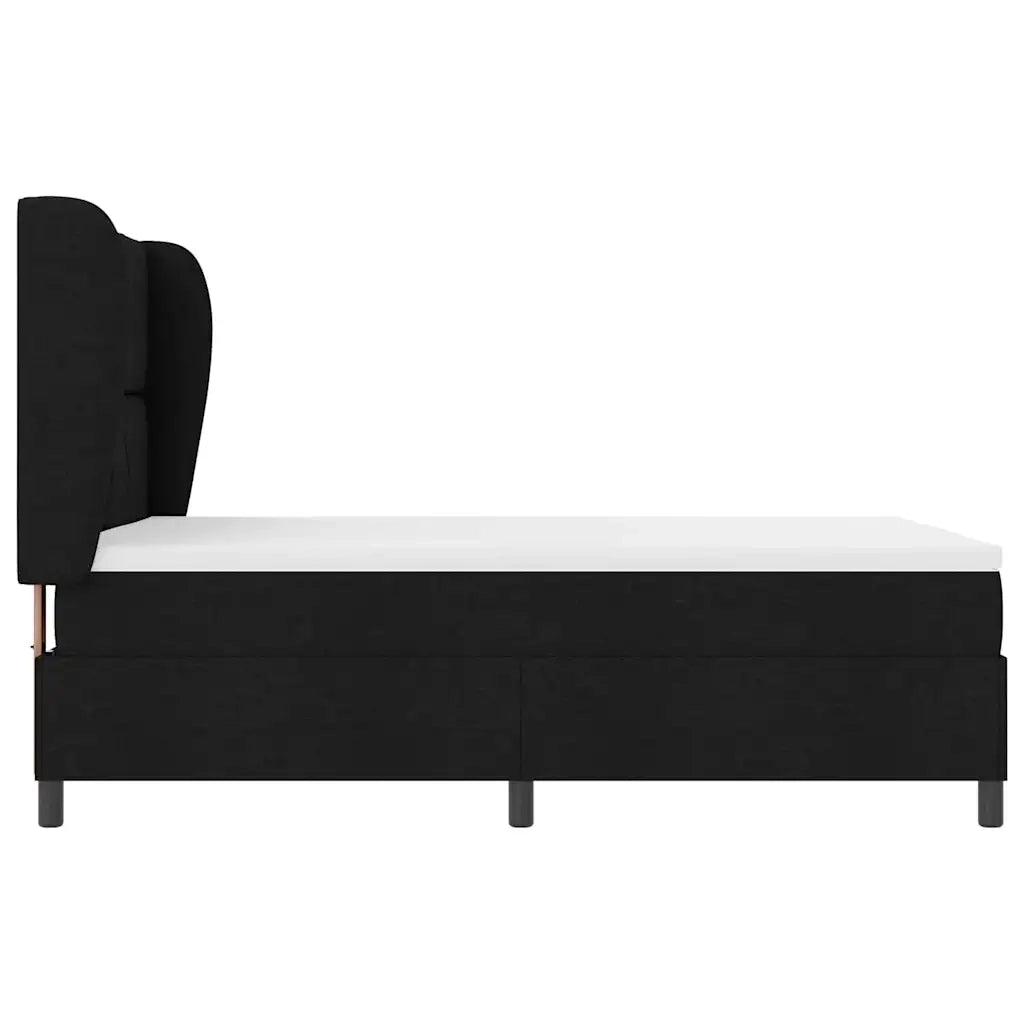 Letto a molle con materasso Nero 160 x 200 cm Tessuto 3340636