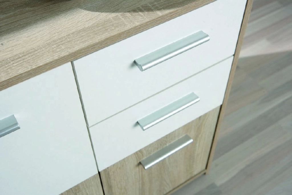 Madia Piglio, Credenza 2 Cassetti, 77x30x77h cm Bianco